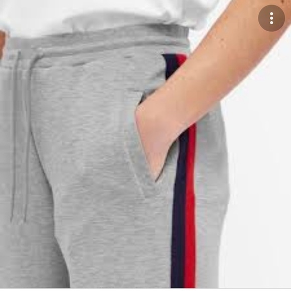 𝅺SPORTSWEAR Unisex 3 Stripe Tapered Drawstring Joggers, Cuffed Ankle - Picture 3 of 11